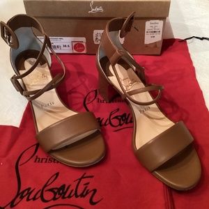 Christian Loubotin Choca Calf / Cuoio Heel 36.5